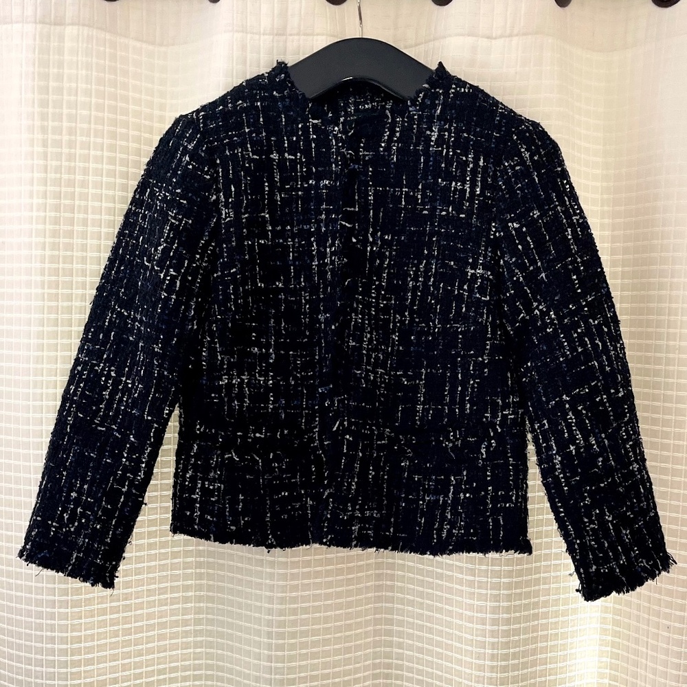 Ann Taylor Navy Tweed Jacket